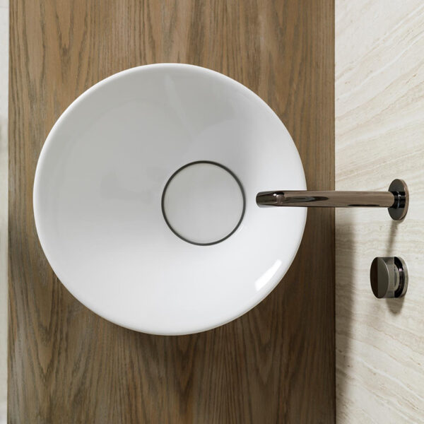 LAVABO A POSER 40 CM TONO CILINDRE BL <br>100188367 – Image 2