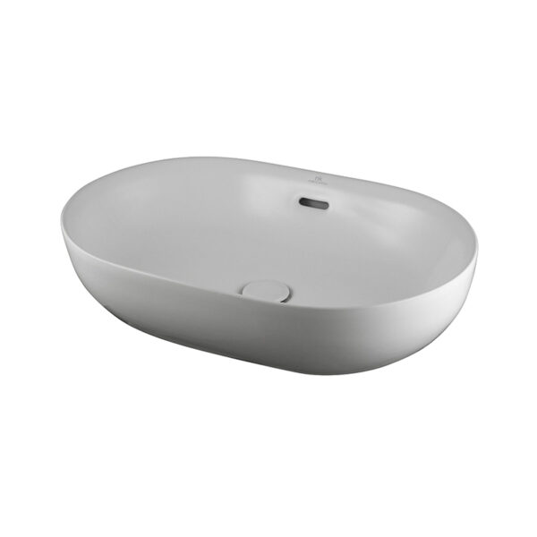 LAVABO A POSER SLENDER BORD FIN OVAL BL <br>100283407