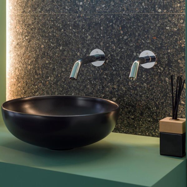 LAVABO A POSER CIRC 38 APOYO ACRO NOIR MAT <br>100311326