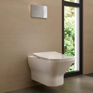 Cuvette suspendue ‘’ Urban C’’ rimless, avec jeu de fixation <br>100348617